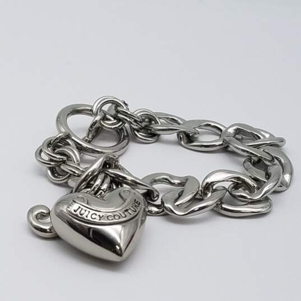 Vintage Juicy Couture Silver Tone Charm Bracelet